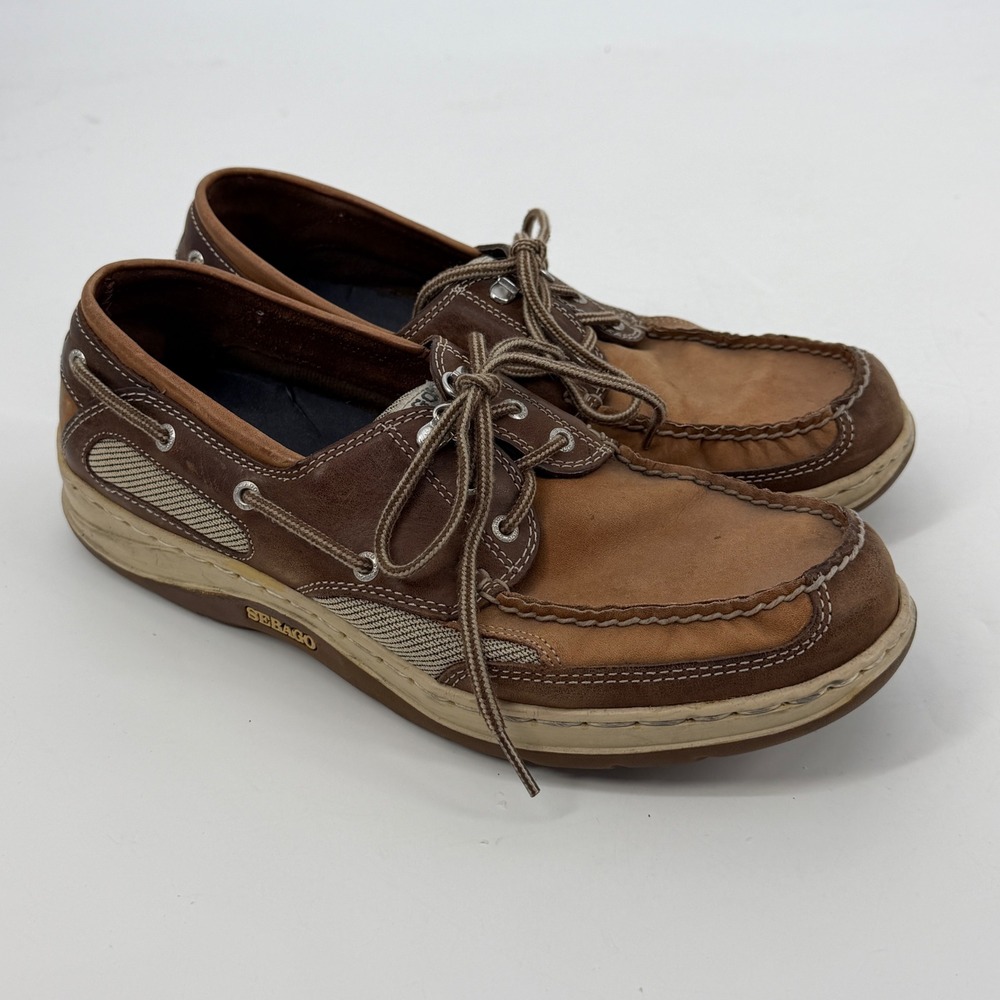 Sebago Clovehitch II Mens Boat Shoes Dark Taupe Dark Brown Size 11M